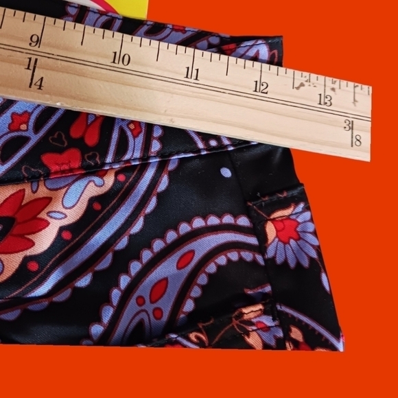 Danielle Bernstein paisley satin pant 24 size multicolor - Picture 9 of 11